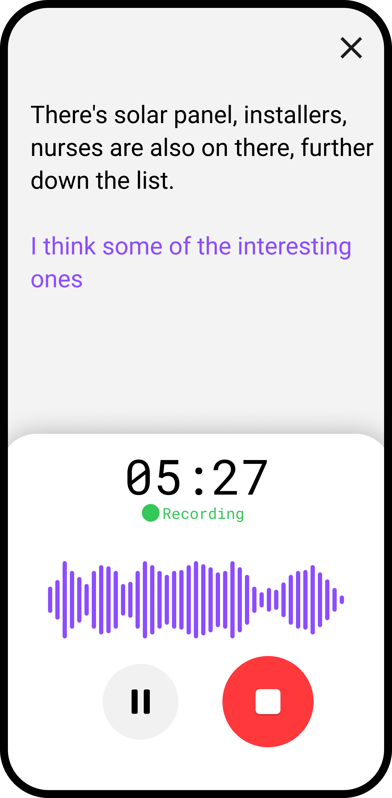 QuickMinutes App Interface
